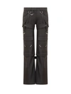 Off-white Blend Cargo Zip Pants In Black