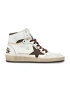Golden Goose Sky Star Nappa Upper And Spur Nylon Tongue Suede Star In White