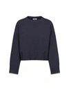 Brunello Cucinelli Round-neck And Long-sleeved Sweater In Night Sky