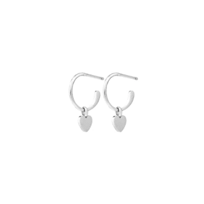 One & Eight Ltd One & Eight 2411 Silver Rosa Earrings In Metallic