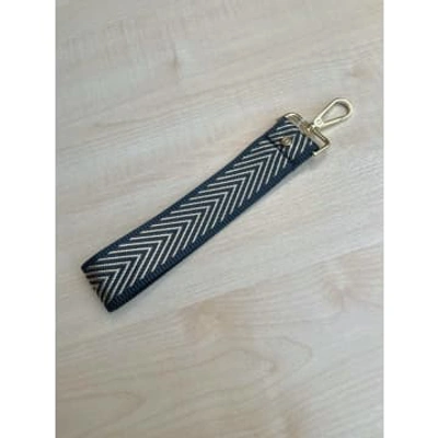 Elie Beaumont Gold Chevron Wristlet