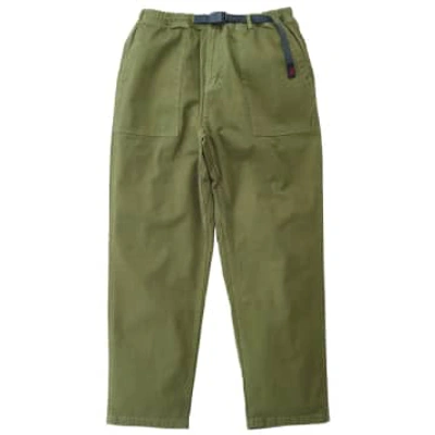 Gramicci Loose Tapered Ridge Trousers In Olive Green