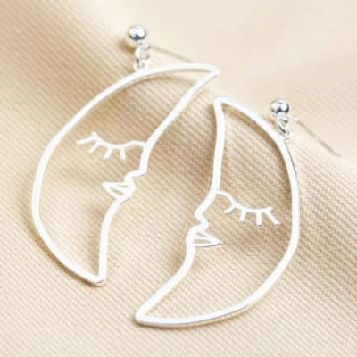 Lisa Angel Wholesale Earrings Sleeping Moon Silver In Metallic
