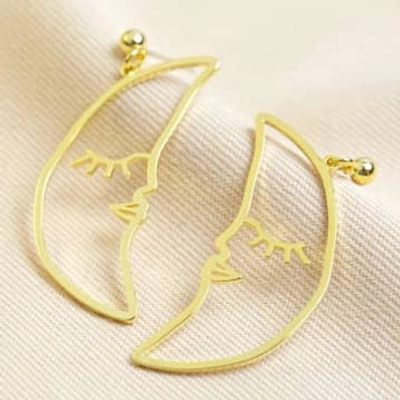 Lisa Angel Wholesale Earrings Sleeping Moon Gold