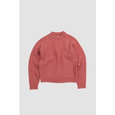 De Bonne Facture Rose Cable Knit Sweater
