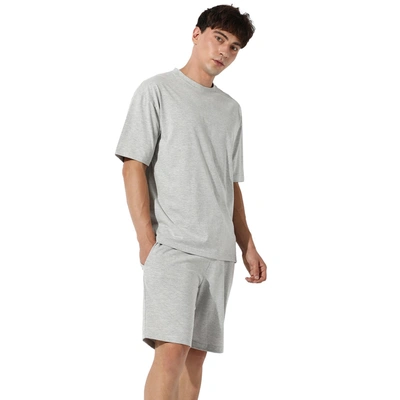 Campus Sutra Basic Solid Co-ord Set In Grey