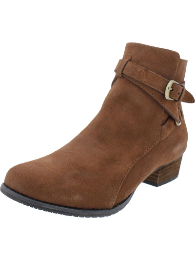 Aqua College Laura Womens Zipper Round Toe Ankle Boots In Brown