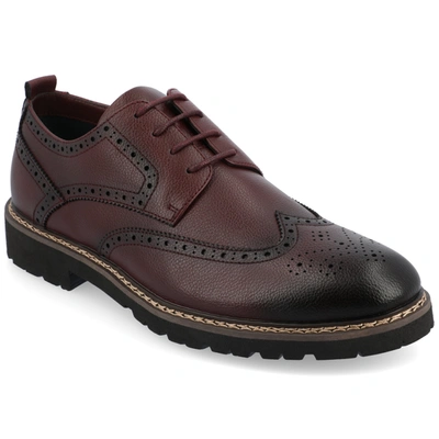 Vance Co. Campbell Wingtip Derby In Bordeaux