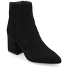 Journee Collection Women's Sorren Pointed Toe Block Heel Dress Booties In Black