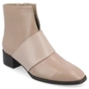 Journee Collection Women's Kyler Two Tone Block Heel Booties In Brown