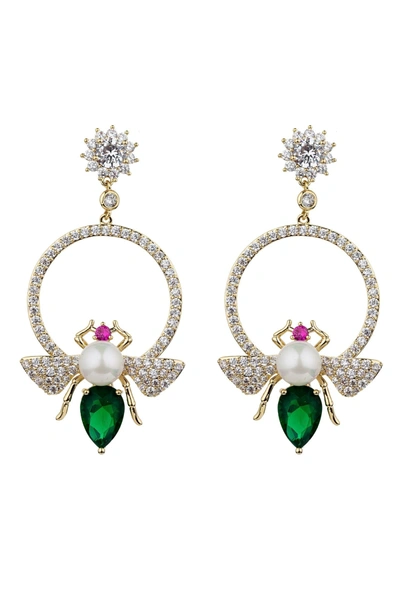 EYE CANDY LA ABEILLE EARRINGS - GREEN
