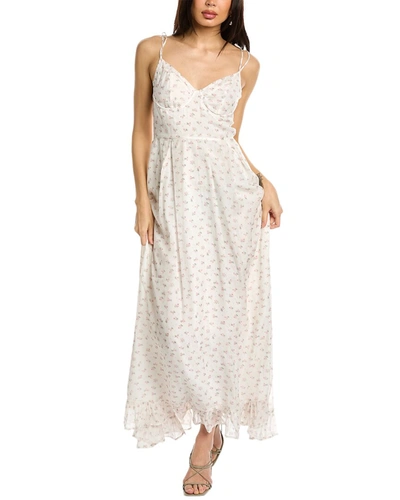 Sister Jane Dream  Cami Maxi Dress In Delicate Rose Print-white