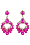 Eye Candy La Ari Hot Pink Statement Earring In Pink