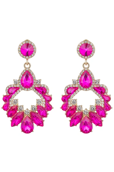 EYE CANDY LA ARI HOT PINK STATEMENT EARRING