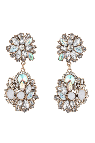 Eye Candy La Ivy Crystal Drop Earrings In Gold