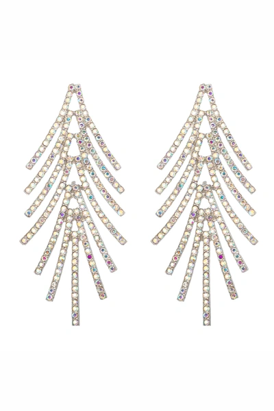 Eye Candy La Cz Celest Statement Earrings In Silver