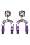Eye Candy La Grace Purple Dangle Earrings In Purple