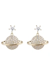 Eye Candy La Mars Cz Crystal Drop Earring In Gold