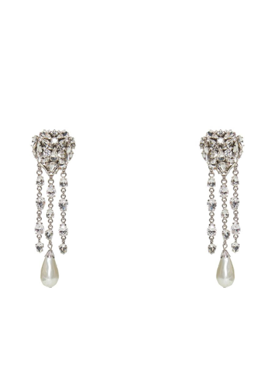 Alessandra Rich Earrings In Cry Silver