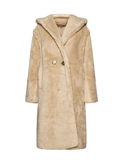 Apparis Coat In Toffee