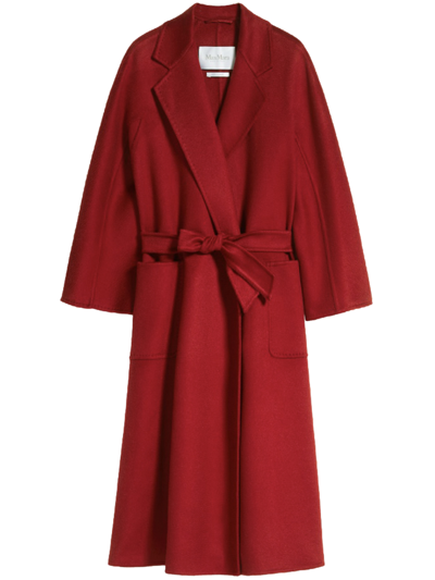 Max Mara Cashmere Ludmilla Wrap Coat In Rosso