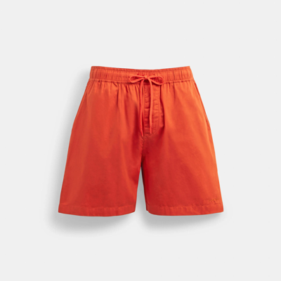 Coach Outlet Solid Shorts In Orange
