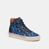 Coach Outlet Citysole High Top Platform Sneaker In Signature Denim In Blue