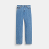 Coach Outlet Straight Fit Denim Jeans In Blue