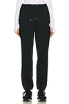 Moncler Shell-trimmed Cotton-jersey Track Pants In Black