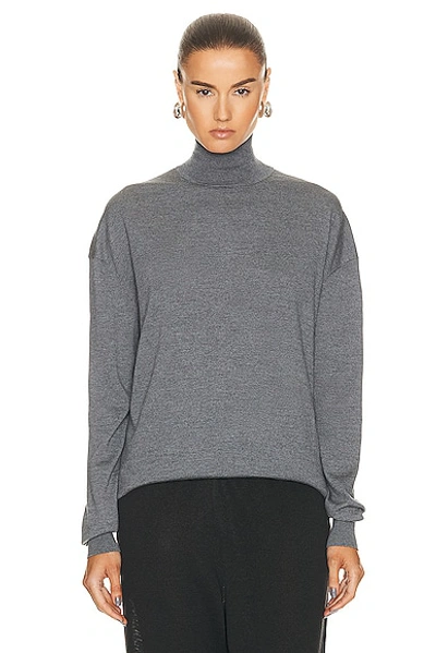 Khaite Delilah Oversized Wool-blend Sweater In Sterling