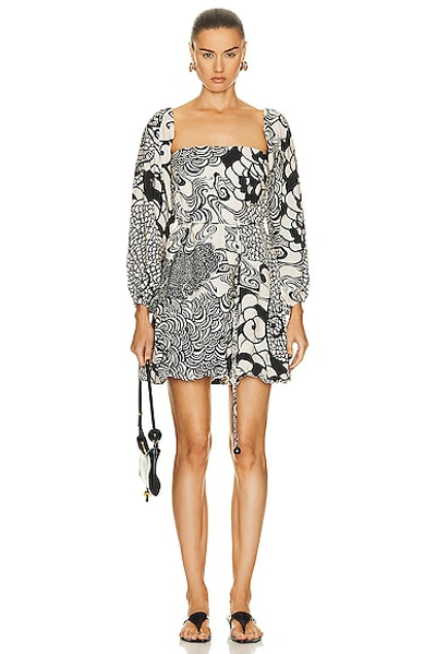 Alexis Ellora Dress In Black & Cream Print