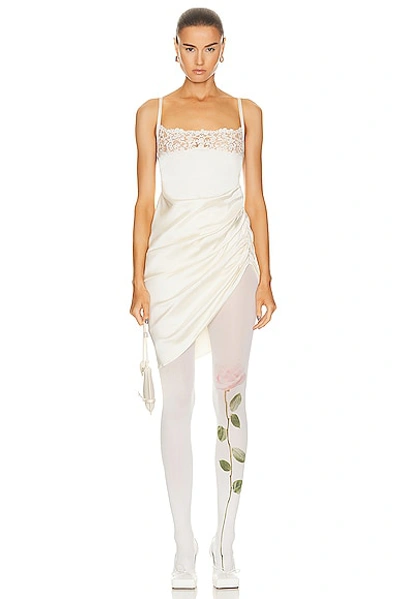 Jacquemus Off-white Le Chouchou 'la Saudade Brodée' Minidress