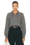 Khaite Joey Cashmere Sweater In Sterling