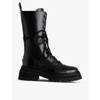 ZADIG & VOLTAIRE ZADIG&VOLTAIRE WOMEN'S NOIR WING-EMBELLISHED LEATHER ANKLE BOOTS