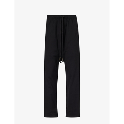 Boris Bidjan Saberi Mens Black P25 Dropped-crotch Stretch-cotton And Wool-blend Trousers