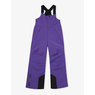 Moncler Boys Purple Kids Grenoble Brand-print Stretch-woven Ski Salopette 6-14 Years