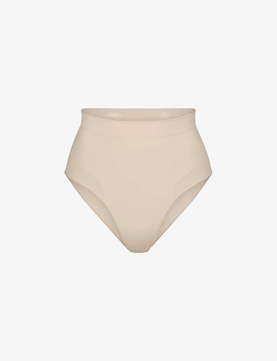 Skims Womens Sand Sculpting Mid-rise Stretch-woven Briefs In Nude (lingerie)