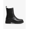 REISS REISS WOMEN'S BLACK THEA CHUNKY-SOLED LEATHER CHELSEA BOOTS