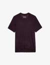 Zadig & Voltaire Ida Short Sleeve Cashmere Sweater In Brown