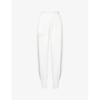 Varley Womens Ivory Marl Slip-pocket Elasticated-waistband Stretch-jersey Jogging Bottoms