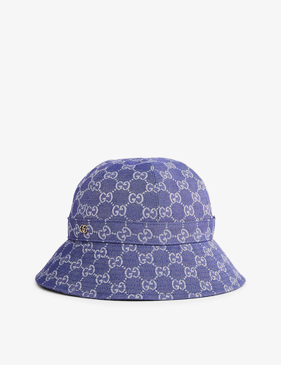 Gucci Blue Gg Bucket Hat