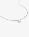 Monica Vinader Womens Sterling Silver H Letter-charm Recycled Sterling-silver Pendant Necklace In Sterling Silver