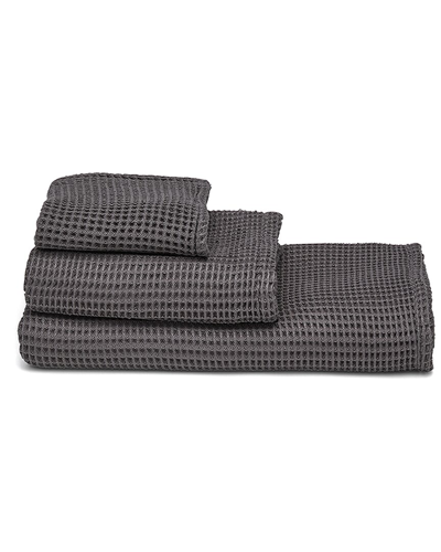 Ettitude Waffle Towel Set In Grey