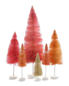 CODY FOSTER & CO. CODY FOSTER & CO. SET OF 6 SPECTRUM BOTTLE BRUSH TREES PINK