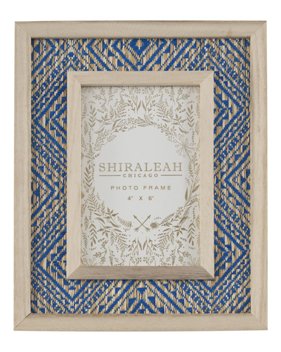 Shiraleah Eden Woven 4" X 6" Picture Frame, Blue