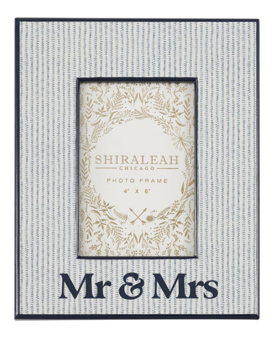 Shiraleah Eden "mr & Mrs" 4" X 6" Picture Frame In Blue