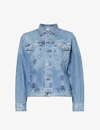 Ag Maya Cropped Denim Jacket In Crosby