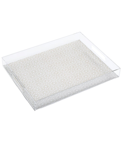 Deny Designs Holli Zollinger Marok Beige Acrylic Tray In White