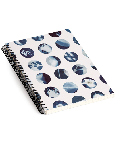 Deny Designs Alisa Galitsyna Botanical Cyanotypes Spiral Notebook In White