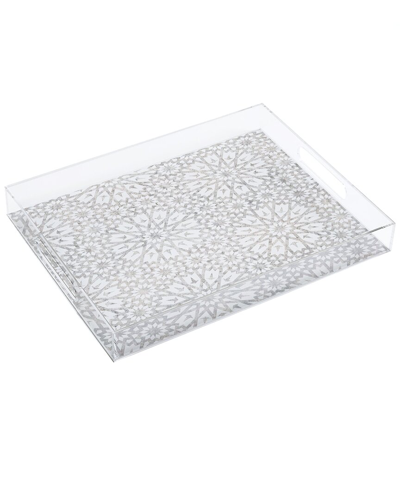 Deny Designs Schatzi Brown Tangier Tile Sand Acrylic Tray In Beige
